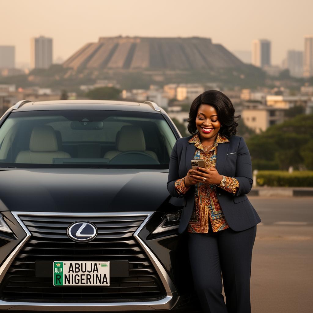 Nigerian businesswoman in Abuja with her Lexus RX SUV